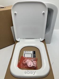 Rimless Wall Hung Toilet Pan Square Complete Set With Seat & Concealed Cistern