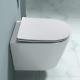 Rimless Wall Hung Toilet, Short Projection, Wc Pan With Soft Close Seat