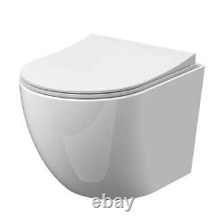 Rimless Wall Hung Toilet Slim Sandwich Soft Close Seat Collect NN5