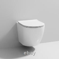 Rimless Wall Hung Toilet Slim Sandwich Soft Close Seat Collect NN5