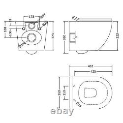 Rimless Wall Hung Toilet Slim Sandwich Soft Close Seat Collect NN5