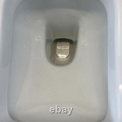 Rimless Wall Hung Toilet & Soft Close Toilet Seat WC Modern Eastbrook Bathroom