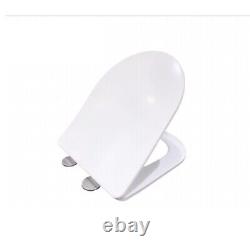 Rimless Wall Hung Toilet UF Slim Soft Close Seat & 0.82M Concealed Cistern Frame