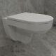 Rimless Wall Hung Toilet Uf Slim Soft Close Seat & 1.14m Concealed Cistern Frame