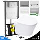 Rimless Wall Hung Toilet & Vitra 1.27m Concealed Wc Cistern Frame Slimline Plate