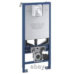 Rimless Wall Hung Toilet with GROHE 3in1 Rapid SLX Concealed WC Frame 39603000