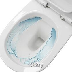 Rimless toilet pan ceramic back to wall soft close seat wall hang toilet WC bowl