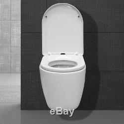 Rimless toilet pan ceramic back to wall soft close seat wall hanging toilet WC