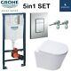 Rimless Wall Hung Pan Grohe Wc Frame Concealed Cistern 1.12 Soft Close Seat 3877