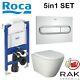 Roca 0.82m Concealed Cistern Wc Frame Rak Resort Rimless Wall Hung Toilet Pan