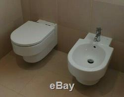 Roca 5-Piece Suite, Wall Hung WC & Bidet, Sink, Taps, Towel Rad & Shower Tray