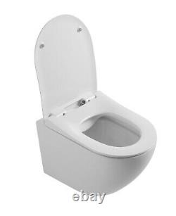 Roca Compact 80mm Concealed Cistern Wc Frame Galaxy Rimless Wall Hung Toilet Pan