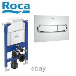 Roca Duplo 0.82m Concealed Cistern Wc Frame Debba Rimless Wall Hung Toilet Pan