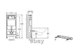 Roca Duplo 1090mm Wall Hung WC Bracket and Flushing Cistern 890040000