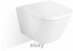 Roca Gap 34647L000 Rimless Wall Hung Wc Toilet Pan With Soft Close Seat White