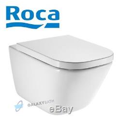 Roca Gap Rimless Set Pack Wall Hung Wc Toilet Pan With Soft Close Seat Concealed