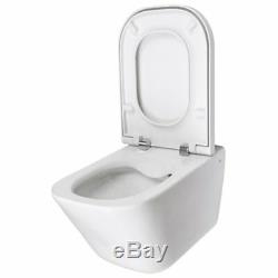 Roca Gap Rimless Set Pack Wall Hung Wc Toilet Pan With Soft Close Seat Concealed
