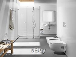 Roca Meridian Set Wall Hung Wc Toilet Pan With Soft Close Seat Horizontal Outlet