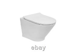 Roca Round Compacto Rimless Wall Hung Toilet- A34H0N3000