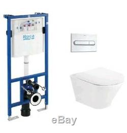 Roca The Gap Round Rimless Wall-hung Wc & Frame Bundle Special 5 in 1