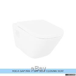 Roca The Gap Wall-Hung WC Pan with Roca The Gap Soft Closing Toilet Seat