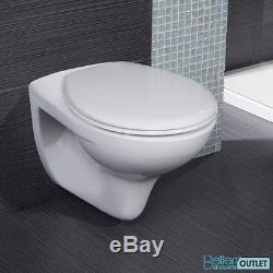 Rome Wall Hung Ceramic Back To Wall Pan Bathroom Toilet With Soft Close Seat