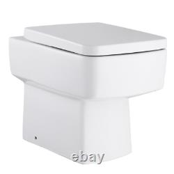 Savu 800mm Wall Hung Basin Unit + WC Unit Toilet Set White Gloss