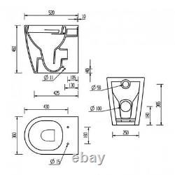 Signature Nazca Rimless Comfort Height Back to Wall Toilet Soft Close Seat