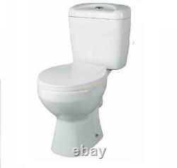 Small Compact Bathroom Cloakroom Basin Sink Wall Hung & Toilet Set