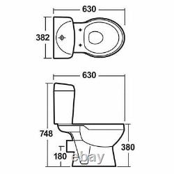 Small Compact Bathroom Cloakroom Basin Sink Wall Hung & Toilet Set