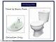 Small Compact Mini Bathroom Cloakroom Basin Sink Wall Hung Tap Waste Toilet Set