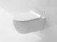 Space Saver Compact D Shape Wall Hung Rimless Toilet Wc Slim Soft Close Seat 485