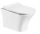 Square Rimless Wall Hung Toilet Pan, Seat & 1.1m Concealed Cistern Frame Wc