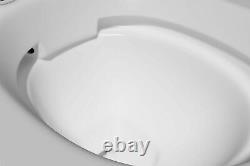 Square Rimless Wall Hung Toilet Pan, Seat & 1.1m Concealed Cistern Frame WC