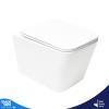 Square Wall Hung Toilet Pan Slim Concealed Cistern Frame 1.14-1.35m White Plate