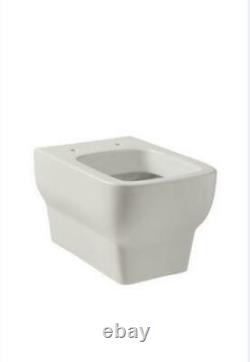 Sw6 Korsika Wall Hung Pan Soft Close Seat Square Wc Pan Toilet Designer Modern