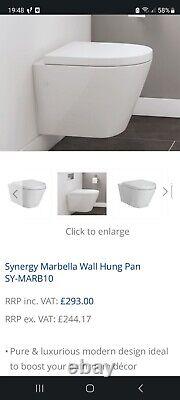 Synergy Marbella SY-MARB10 Wall Hung Toilet 520mm Projection Soft Close Seat