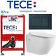 Tece 82cm Wc Toilet Frame +flush Plate +wall Hung Rimless Wc +soft Closing Seat