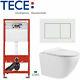 Tece Toilet 112cm Frame+ Flush Plate +wall Hung Compact Rimless Wc Soft Closing