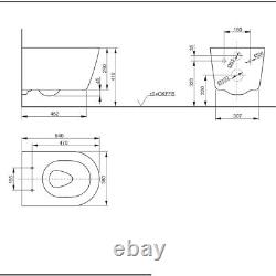 TOTO RP Rimless Wall hung WC Toilet CW552RY, White, Soft Close TC513Q RRP £870