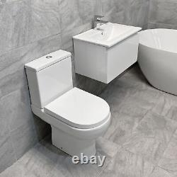 Talula Mino Wall Hung Vanity Unit + City Space Toilet WC Freestanding Bath Suite