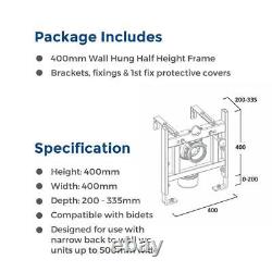 Tavistock 400mm Wall Hung Half Height Frame TAV. TR9018