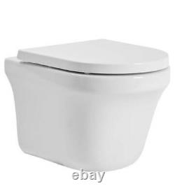 Tavistock Aerial Comfort Height Wall Hung Toilet with Soft Close Seat Rimless