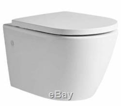 Tavistock Orbit Wall hung Mount Rimless WC Toilet Pan With Soft Close Seat 510mm