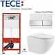 Tece Toilet Frame +glass Flush Plate + Wall Hung Compact Rimless Wc Soft Closing