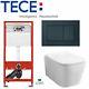 Tece Wc Toilet Frame1.12+chrome Flush Plate+wall Hung Rimless Wc+soft Close Seat