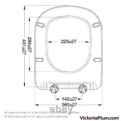 The Bath Co. Beaumont wall hung toilet with soft close seat