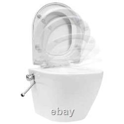 Tidyard Wall Hung Rimless Toilet with Bidet Function Ceramic Comfort Height W0C3