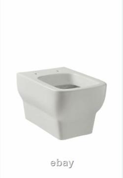 Toilet Bathroom Pan WC Back To Wall BTW Hung Mounted Cloakroom Soft Close Seat