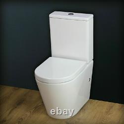 Toilet Close Coupled Rimless Freestanding Two Piece WC S C Seat T4SS 400 MM 2022